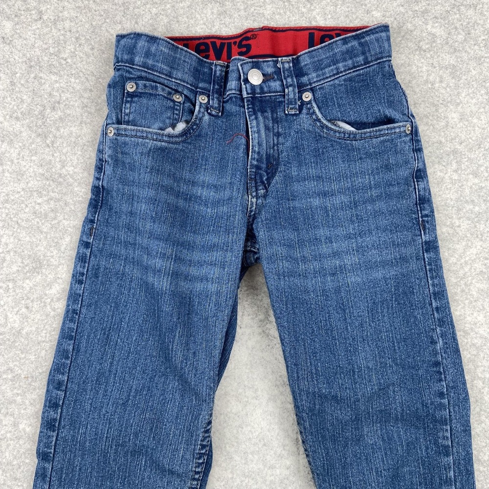 Levis 511 Jeans Boys 10 (24x24) Regular Blue Slim Denim Stretch Adjustable Waist